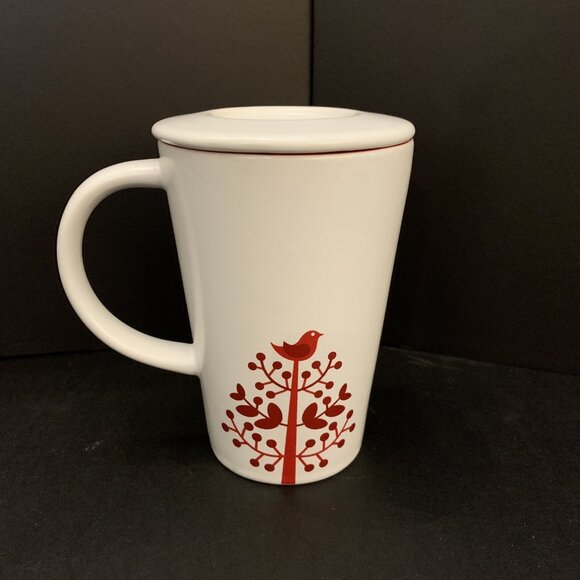 Davids Tea Perfect Mug Red Tree Partridge Bird 12oz Christmas - Picture 3 of 9